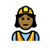 woman construction worker, medium-dark skin tone